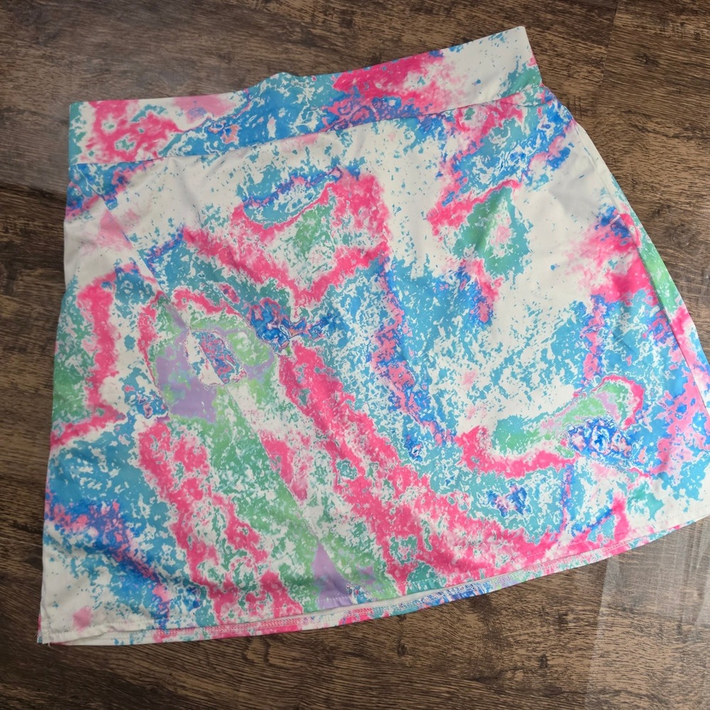 GOLF GENTRY Skort Womens XL Multi Color Abstract‎ Print Athletic Golf Tennis NEW